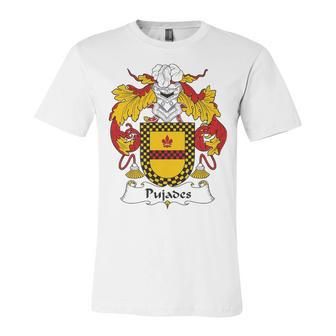 Pujades Coat Of Arms Family Crest Shirt Essential T Shirt Unisex Jersey Short Sleeve Crewneck Tshirt - Seseable