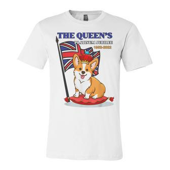 The Queen’S Platinum Jubilee 1952-2022 Corgi Union Jack Jersey T-Shirt | Mazezy