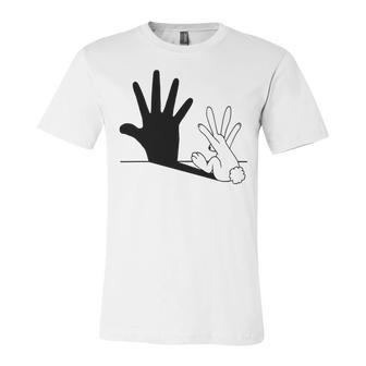 Rabbit Hand Shadow Unisex Jersey Short Sleeve Crewneck Tshirt | Favorety DE