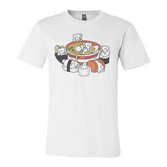 Ramen Sushi Maltese Dog Traditional Japanese Dish Jersey T-Shirt | Mazezy