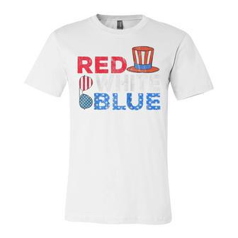 Red White Blue American Flag 4Th Of July Funny Gift Mom Dad Unisex Jersey Short Sleeve Crewneck Tshirt - Seseable