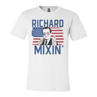 Richard Mixin 4Th Of July Drinking President Nixon Jersey T-Shirt | Mazezy