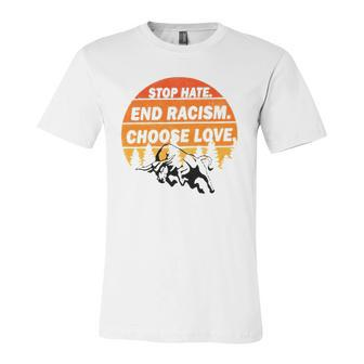 Stop Hate End Racism Choose Love Buffalo Version Jersey T-Shirt | Mazezy
