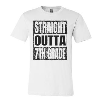 Straight Outta 7Th Grade Graduation Grad Class 2022 Education Jersey T-Shirt | Mazezy