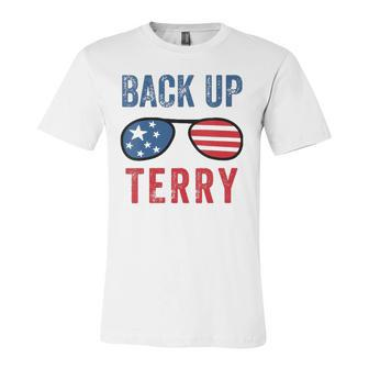 Back Up Terry Put It In Reverse Fireworks 4Th Of July V-Neck Jersey T-Shirt | Mazezy