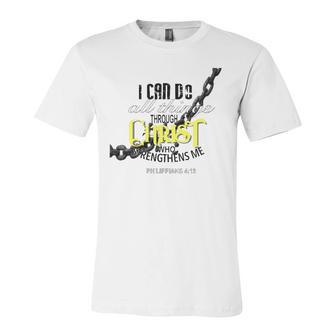 I Can Do All Things Through Christ Philippians 413 Bible Jersey T-Shirt | Mazezy