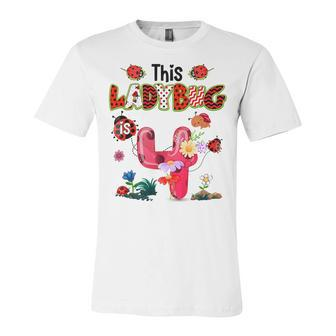 This Ladybug Is 4 Years Old 4Th Birthday Girl Family Ladybug T-Shirt Unisex Jersey Short Sleeve Crewneck Tshirt | Seseable UK