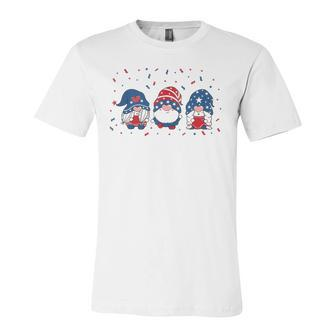 Three Gnomes Celebrating Independence Usa Day 4Th Of July Jersey T-Shirt | Mazezy