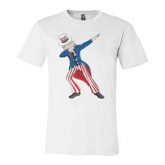 Uncle Sam Dabbing Patriotic Uncle Sam Dab Jersey T-Shirt | Mazezy