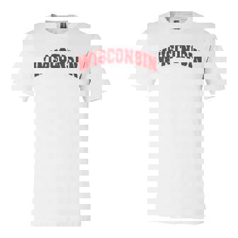 Varsity Wisconsin Grey State Home Roots Jersey T-Shirt | Mazezy