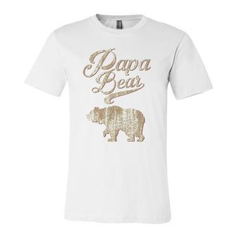 Vintage Papa Bear Dad Fathers Day Father Tee Jersey T-Shirt | Mazezy