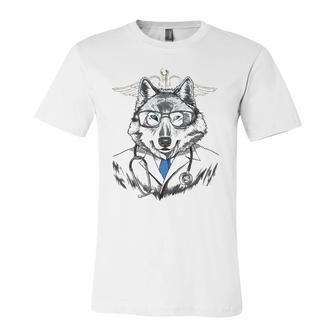 Wolf Doctor Vet Veterinarian Animal Lover Jersey T-Shirt | Mazezy