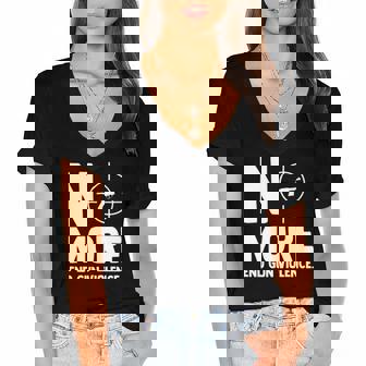 Anti Guns No More End Gun Violence Gun Control Support Women's Jersey Short Sleeve Deep V-Neck Tshirt | Mazezy