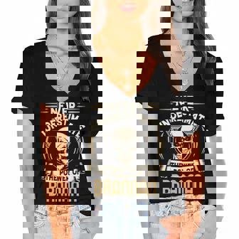 Brannan Name Gift Never Underestimate The Power Of Brannan Women's Jersey Short Sleeve Deep V-Neck Tshirt | Seseable CA