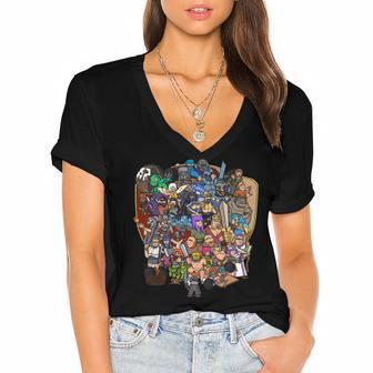 Clash Universe Women's Jersey Short Sleeve Deep V-Neck Tshirt | Favorety CA