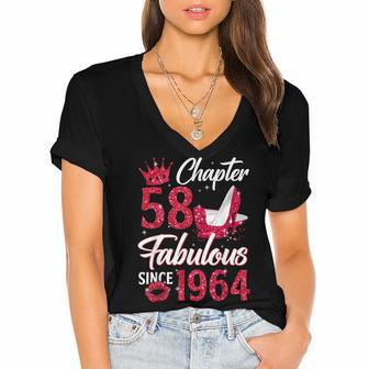 Fabulous Since V2 Women's Jersey Short Sleeve Deep V-Neck Tshirt | Favorety DE