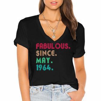 Fabulous Since V5 Women's Jersey Short Sleeve Deep V-Neck Tshirt | Favorety CA