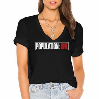 Funny Population One Vr Gamer Women's Jersey Short Sleeve Deep V-Neck Tshirt | Favorety AU