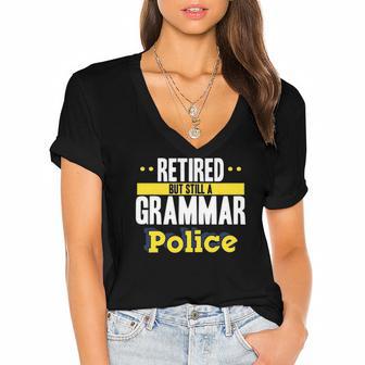 Funny Retired Teacher Quote School Teacher Retirement Women's Jersey Short Sleeve Deep V-Neck Tshirt | Mazezy