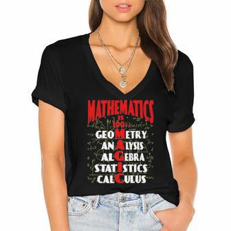 Mathematics It Is 100 Magic Awesome Women's Jersey Short Sleeve Deep V-Neck Tshirt | Mazezy