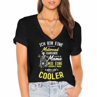 Motorcycle Motif Cool Motorbike Rider 492 Shirt Women's Jersey Short Sleeve Deep V-Neck Tshirt | Favorety CA