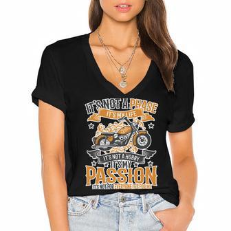 Motorcycle Passion Biker Cute Dreaming 488 Shirt Women's Jersey Short Sleeve Deep V-Neck Tshirt | Favorety CA