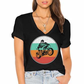 Motorcycle Racing Motorcycle Biker 484 Shirt Women's Jersey Short Sleeve Deep V-Neck Tshirt | Favorety AU