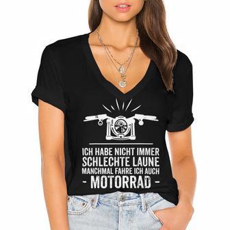 Motorcycle Saying Funny Motorbiker 476 Shirt Women's Jersey Short Sleeve Deep V-Neck Tshirt | Favorety AU