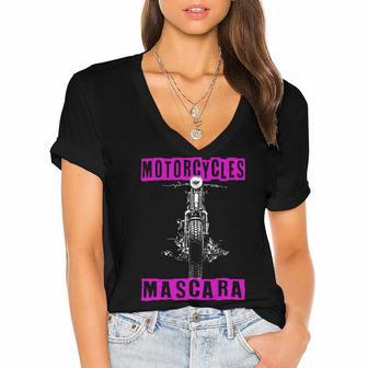 Motorcycles Mascara Memorable Dreaming 465 Shirt Women's Jersey Short Sleeve Deep V-Neck Tshirt | Favorety CA