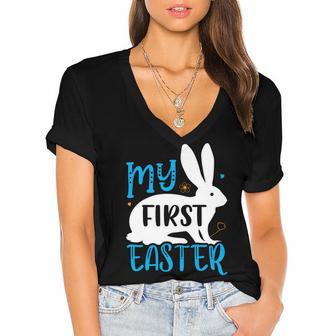 My First Easter 702 Trending Shirt Women's Jersey Short Sleeve Deep V-Neck Tshirt | Favorety AU