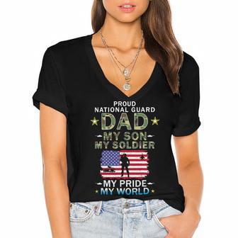 My Son My Soldier Heroproud National 697 Shirt Women's Jersey Short Sleeve Deep V-Neck Tshirt | Favorety AU