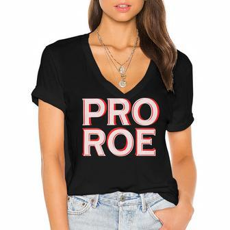 Pro Roe Women's Jersey Short Sleeve Deep V-Neck Tshirt - Monsterry