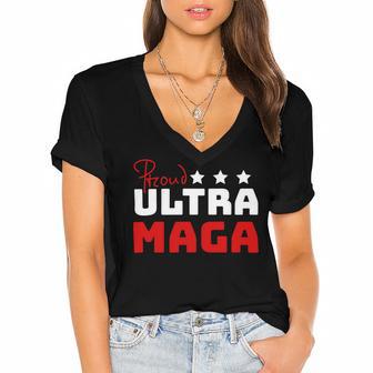 Proud Ultra Maga V6 Women's Jersey Short Sleeve Deep V-Neck Tshirt | Favorety DE