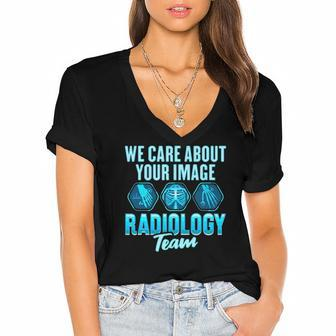 Radiologic Technician Design For A Radiology Team Women's Jersey Short Sleeve Deep V-Neck Tshirt | Mazezy
