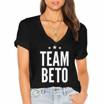 Team Beto Beto Orourke President 2020 Gift Women's Jersey Short Sleeve Deep V-Neck Tshirt | Mazezy