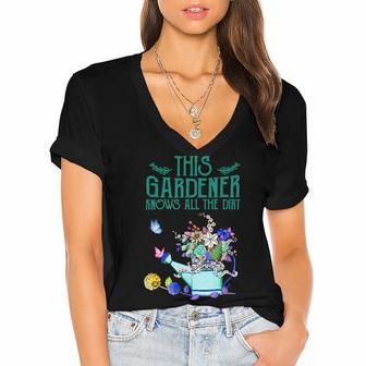 This Gardener Knows All The Dirt 555 Shirt Women's Jersey Short Sleeve Deep V-Neck Tshirt | Favorety AU