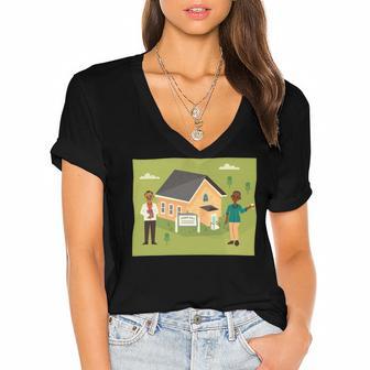 Town Hall 460 Trending Shirt Women's Jersey Short Sleeve Deep V-Neck Tshirt | Favorety