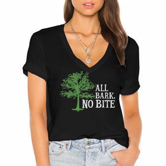 Trees Are All Bark No Bite 64 Trending Shirt Women's Jersey Short Sleeve Deep V-Neck Tshirt | Favorety CA