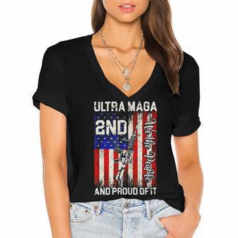 Ultra Maga And Proud Of It A Ultra Maga And Proud Of It V14 Women's Jersey Short Sleeve Deep V-Neck Tshirt | Favorety CA