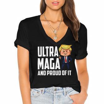 Ultra Maga And Proud Of It A Ultra Maga And Proud Of It V7 Women's Jersey Short Sleeve Deep V-Neck Tshirt | Favorety UK