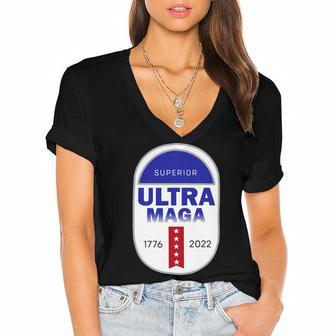 Ultra Maga Funny V2 Women's Jersey Short Sleeve Deep V-Neck Tshirt | Favorety