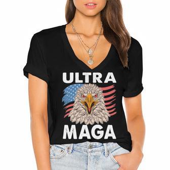 Ultra Maga V19 Women's Jersey Short Sleeve Deep V-Neck Tshirt | Favorety AU