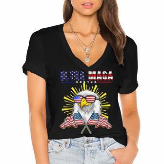 Ultra Maga We The People Fashion Women's Jersey Short Sleeve Deep V-Neck Tshirt | Favorety AU