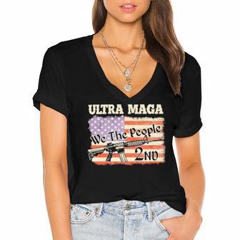 Ultra Maga We The People Women's Jersey Short Sleeve Deep V-Neck Tshirt | Favorety DE