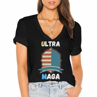 Ultra Mega Great Quote To Support Trump Women's Jersey Short Sleeve Deep V-Neck Tshirt | Favorety AU