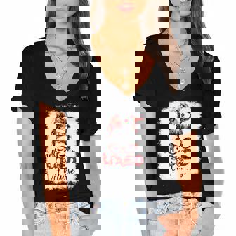 Valentines Nurse One Loved Va Nurse Women's Jersey Short Sleeve Deep V-Neck Tshirt | Mazezy