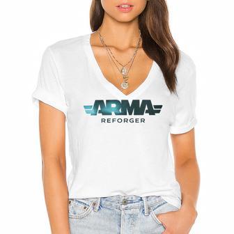 Arma Reforger Women's Jersey Short Sleeve Deep V-Neck Tshirt | Favorety DE