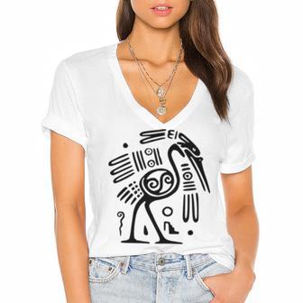 Bird Lover Women's Jersey Short Sleeve Deep V-Neck Tshirt | Favorety AU