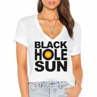 Black Hole Sun Women's Jersey Short Sleeve Deep V-Neck Tshirt | Favorety CA