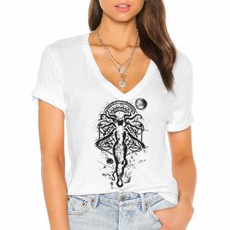 Darkhold Witch Of Chaos Women's Jersey Short Sleeve Deep V-Neck Tshirt | Favorety AU